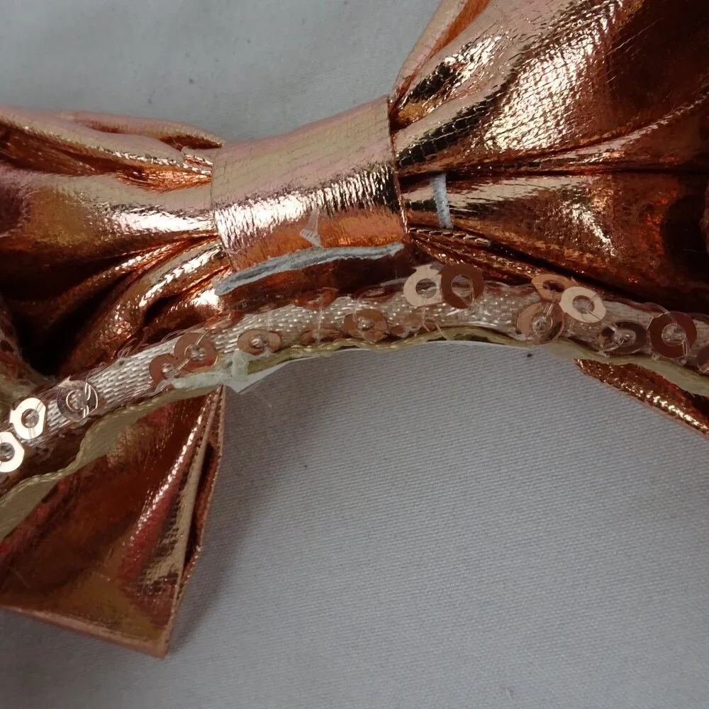 Disney Minnie Mouse Ears Rose Gold Sequin Headband